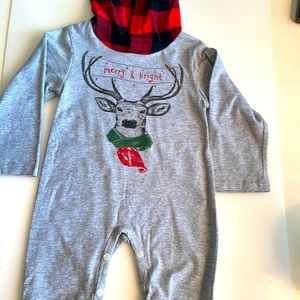 NWT Woodland Deer  One Piece With Hood Sizes 6, 12 and 24 months